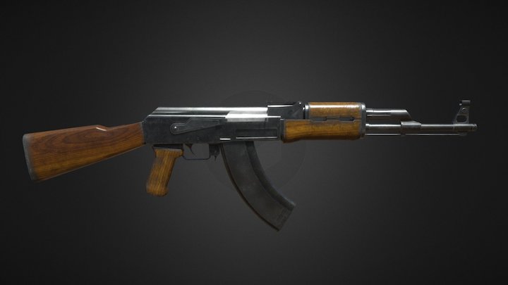 AK-47 (Old) 3D Model