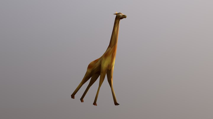 FREE Low Poly Giraffe - Run Loop 3D Model