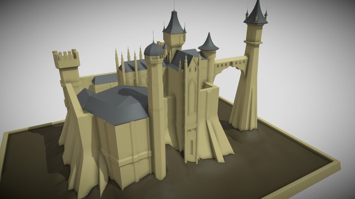 European Medieval Castle 3D Model