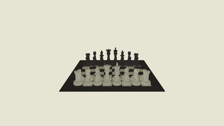 Voxel Chess 3D Model