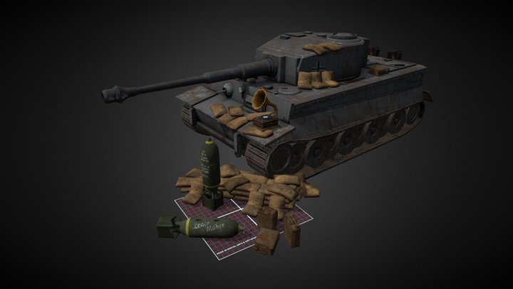 1DAE02_Antoine_Gérin_WW2_Props_Q_Week 3D Model