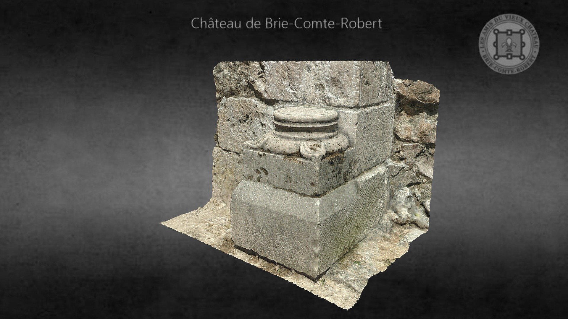 Base de colonnette XIIe s. Cheminée F - 3D model by Château de Brie ...