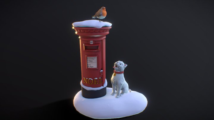 Christmas dog 3D Model