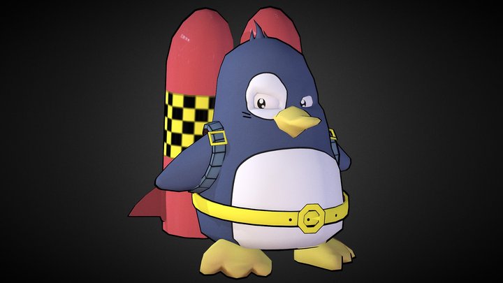 Rocket Peguin 3D Model
