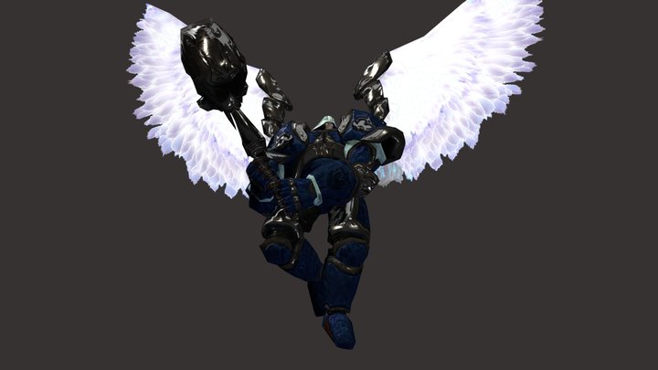 Archangel Gabriel Flying 3D Model