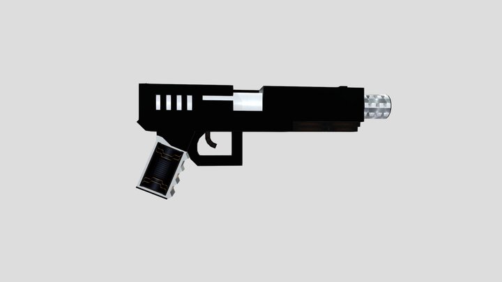 Gun Silenced of G12 3D Model