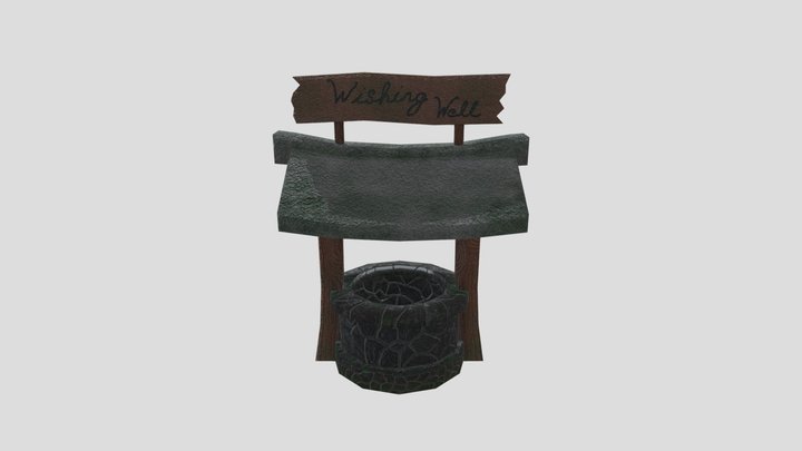 Wishing Well in a Forest 3D Model