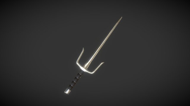 Ninja Sai (low-poly game weapon) 3D Model