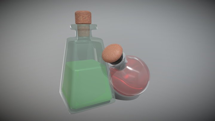 Alchemy Potions 3D Model