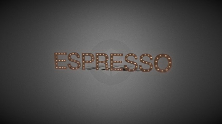 Espresso Light/Sign 3D Model