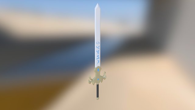 Cartoon Sword 3D Model