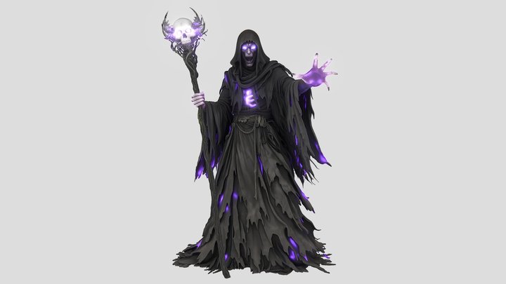 Voidbound Necromancer 3D Model