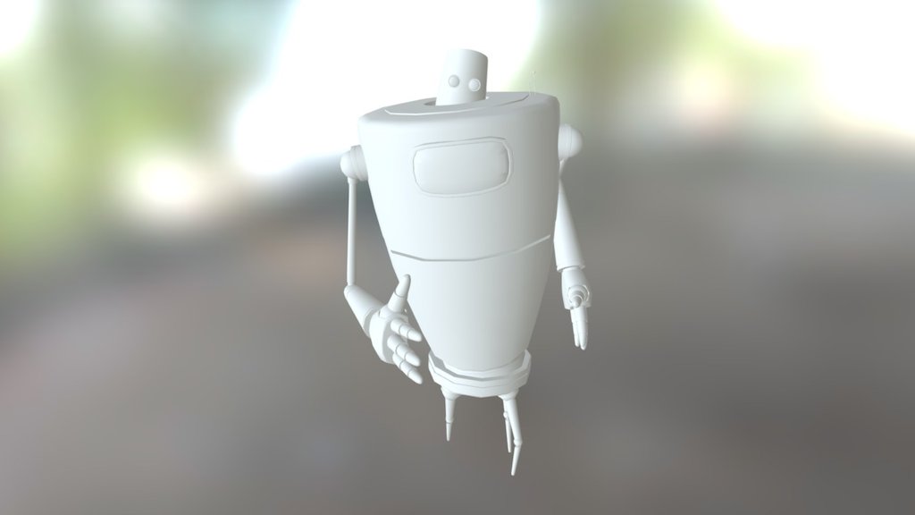 Orange Robot Walk Cycle