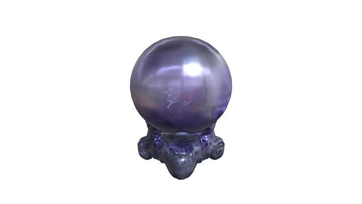 Crystal Ball of Amethyst 3D Model