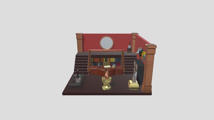 Wizard Laboratory Diorama 3D Model