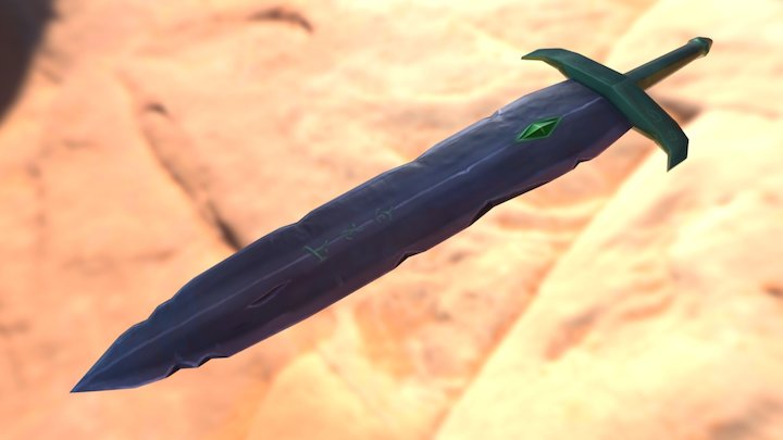 Ancient Emerald Sword 3D Model
