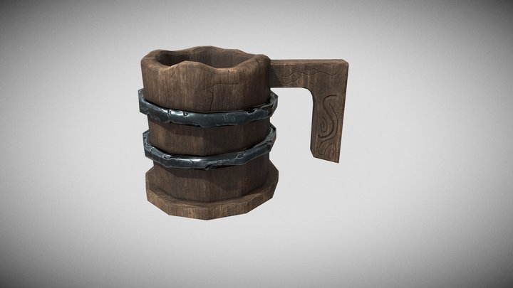 beer mug stylized 3D Model