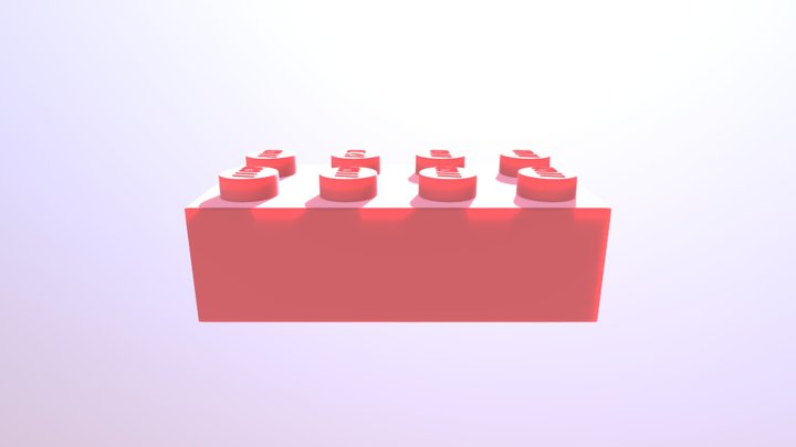 lego 2x4, part 3001 3D Model