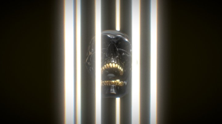 VJ Loop - Spinning Skull 3D Model