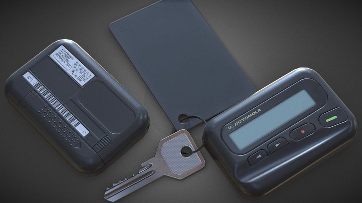 ROTOMOLA pajer, key and keycard 3D Model