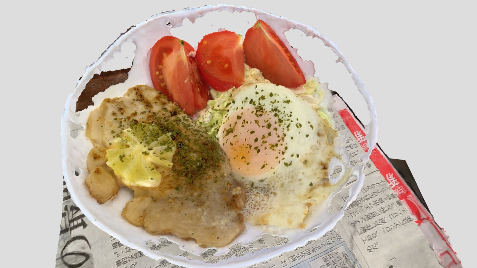 Pork steak and fried egg