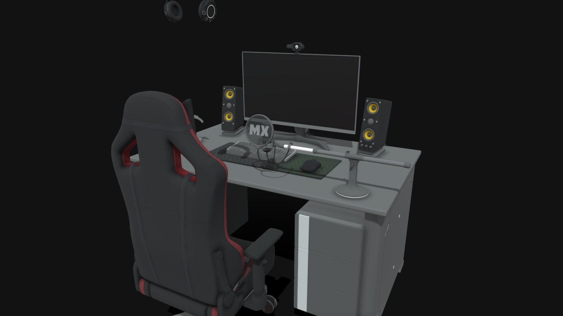 computer desk - Buy Royalty Free 3D model by local.yany [6c5b346 ...