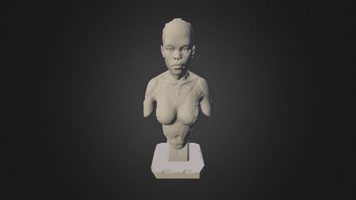 Female Bust Print 001 3D Model