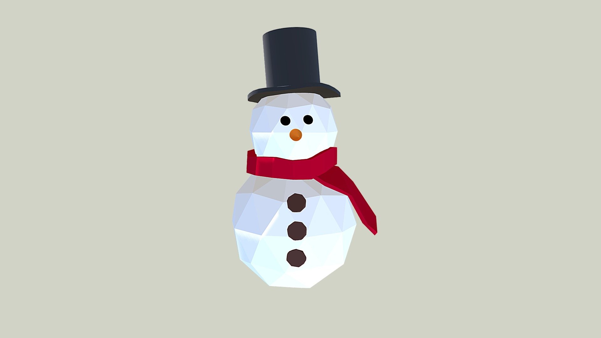 Snowman lowpoly