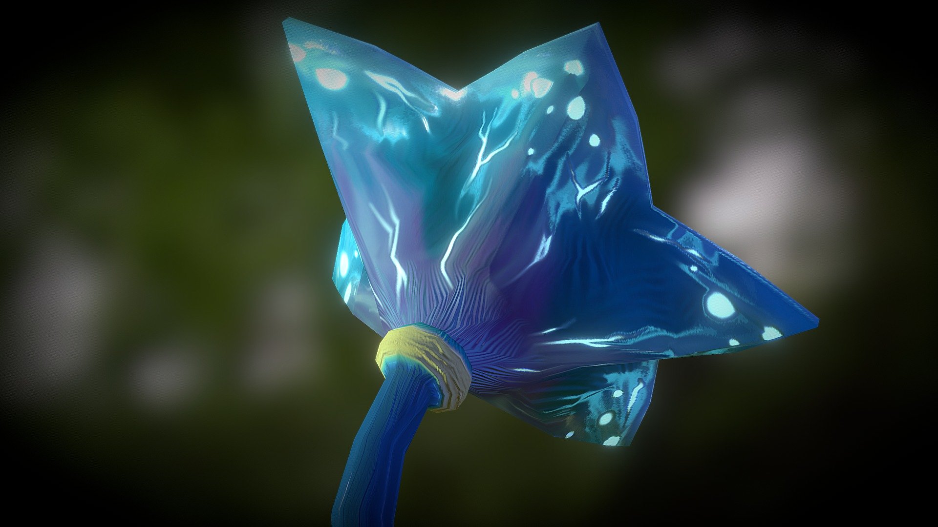 Blue Fungus Flower