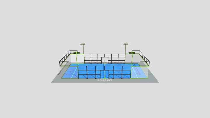 padel court without poles 3D Model