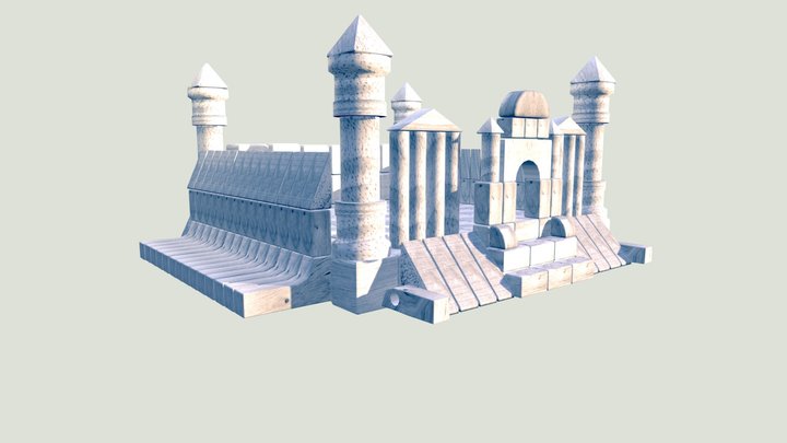 Final Block Castle 3D Model