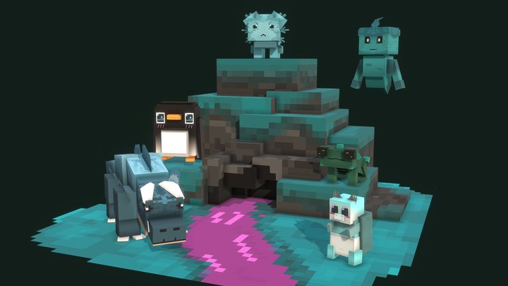 Water creatures 3D Model