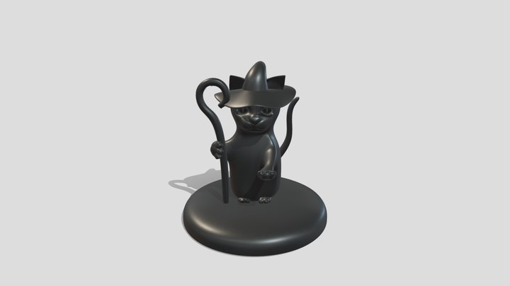 A Cat Wizard 3d Model 3D Model