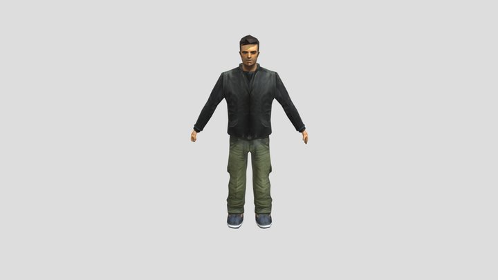 Claude Himself with Face Rig! 3D Model