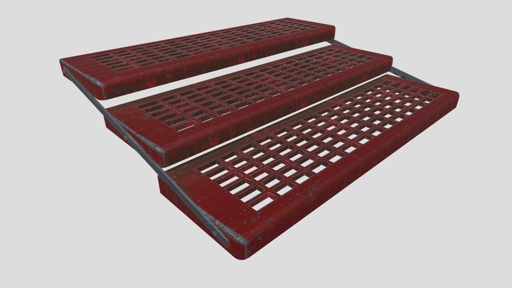 Iron Stairs 3D Model