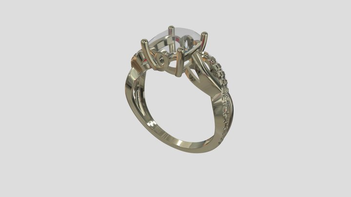 AGRG009 goldring wedding engagement luxury – Kostenloses 3D-Modell STL
