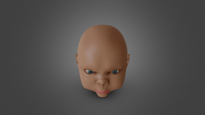Baby Face 3D Model