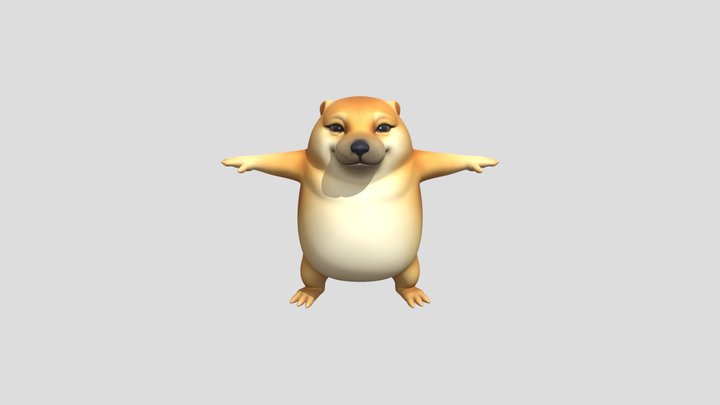 T-Pose Hamster 3D Model