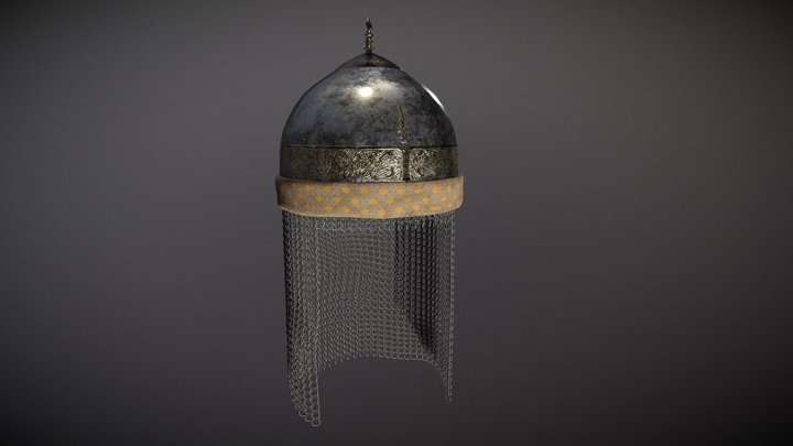 Mughal late medieval helmet 3D Model