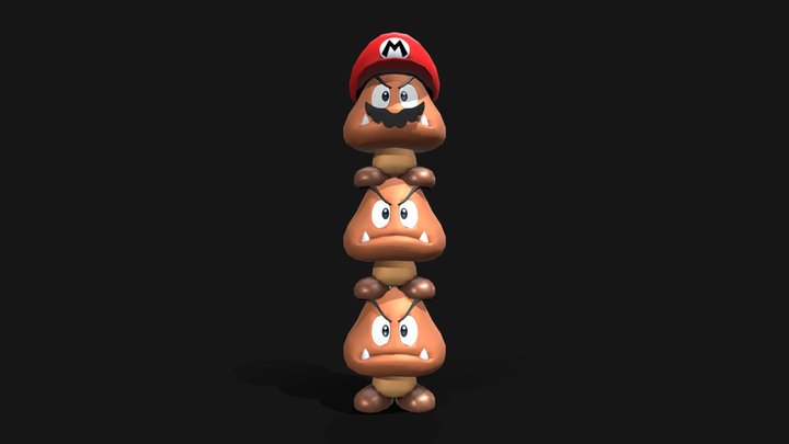 Super Mario Odyssey Goomba Tower 3D Model