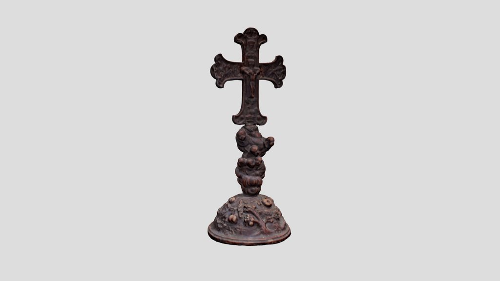 CRUCIFIXO DE MESA EM MADEIRA