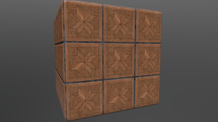 Wood Patterned Ceramic Tile 3D Model