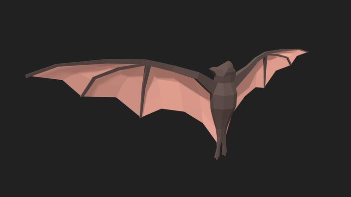 Low Poly Bat (NASA X-HAB Asset) 3D Model