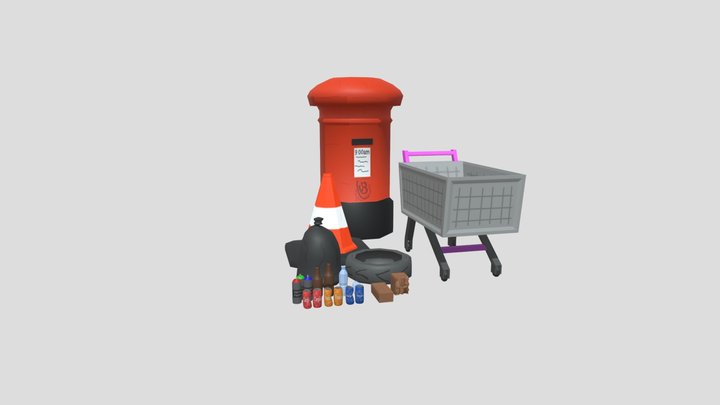 General props created for Dance Brawler 3D Model