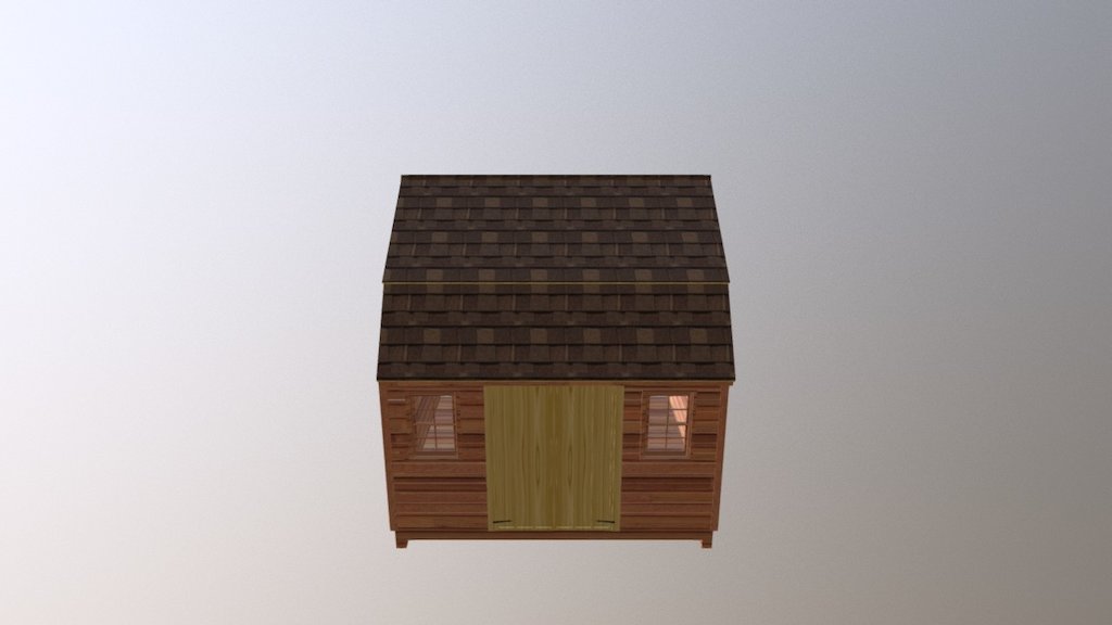 Gambrel Style - Cedar Clapboard - Resawn Shake - 3D model by margolis ...