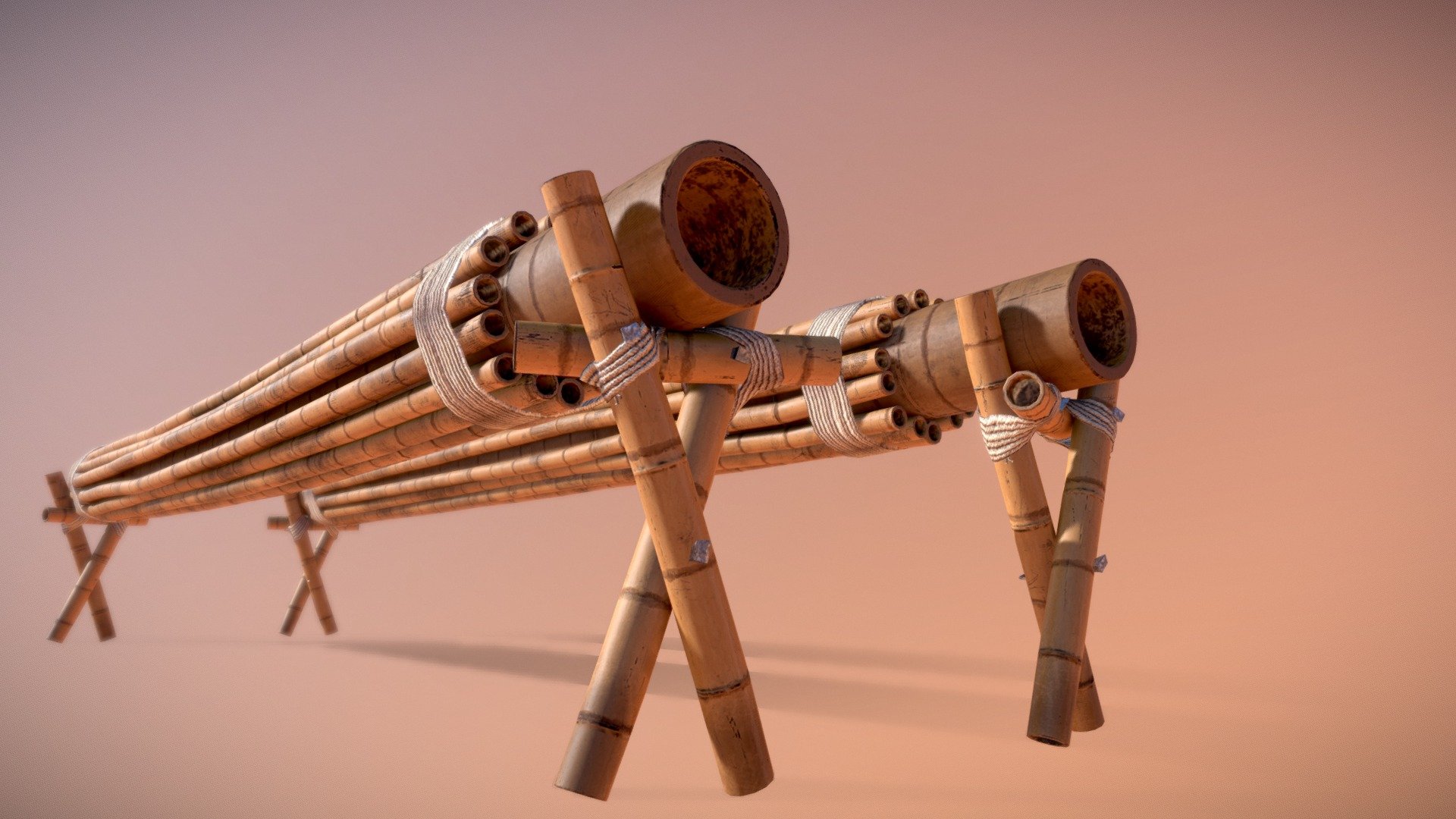 Bars Low Poly (kung fu panda)