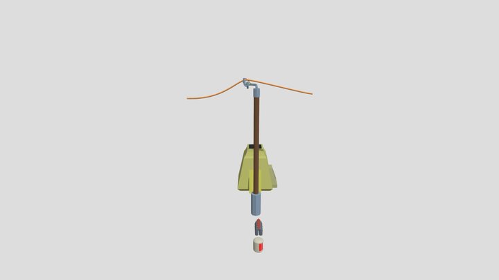 5 PAINTED OBJECTS 3D Model