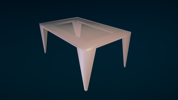 Lowpoly modern table 3D Model