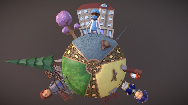 Heroes and Daggers through time 3D Model