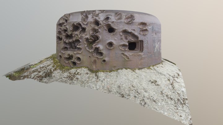 Coupole pour mitrailleuses, Saint-Malo 3D Model